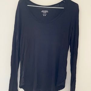 Black long sleeve top